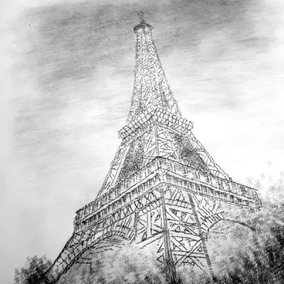 typewritten Tour Eiffel